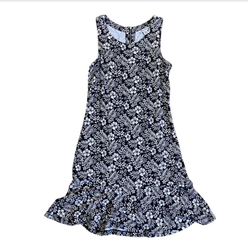 TOMMY BAHAMA Petite Sleeveless Black White Floral Women’s Dress Size Sma…